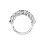 Diamond Shared-Prong Anniversary Band in 14K Gold, Emerald Diamonds - 14K White Gold
