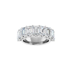 Diamond Shared-Prong Anniversary Band in 14K Gold, Emerald Diamonds - 14K White Gold
