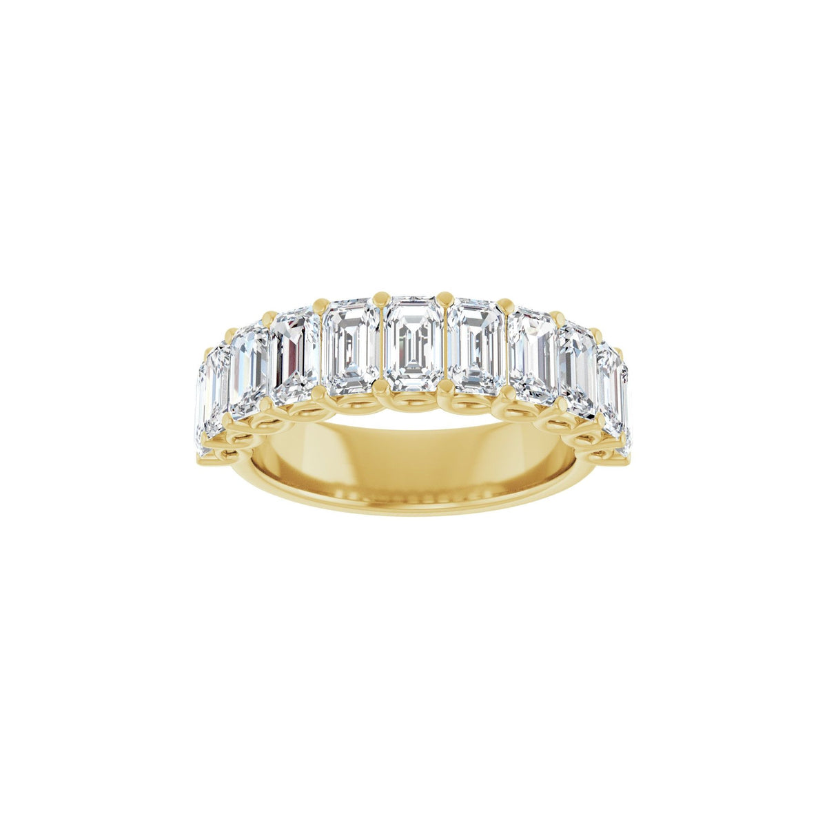 Diamond Shared-Prong Anniversary Band in 14K Gold, Emerald Diamonds - 14K Yellow Gold