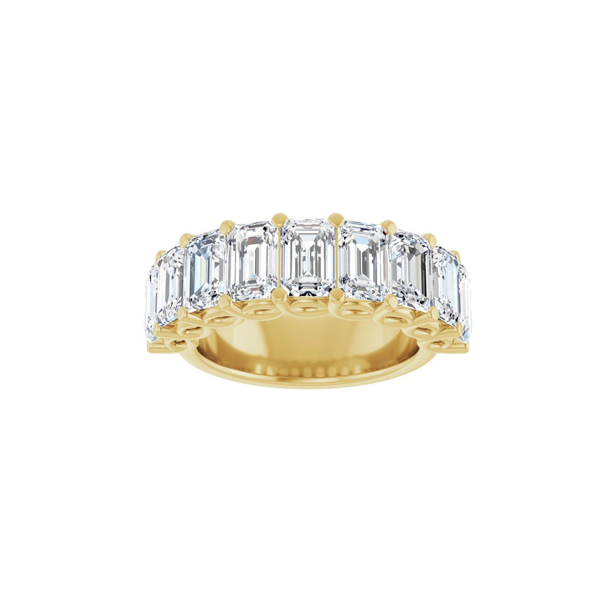 Diamond Shared-Prong Anniversary Band in 14K Gold, Emerald Diamonds - 14K Yellow Gold