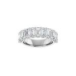 Diamond Shared-Prong Anniversary Band in 14K Gold, Emerald Diamonds - 14K White Gold