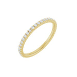 Diamond Shared-Prong Anniversary Band in 14K Gold or Platinum, Round Diamonds - 14K Yellow Gold