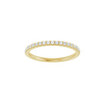 Diamond Shared-Prong Anniversary Band in 14K Gold or Platinum, Round Diamonds - 14K Yellow Gold