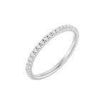 Diamond Shared-Prong Anniversary Band in 14K Gold or Platinum, Round Diamonds - 14K White Gold