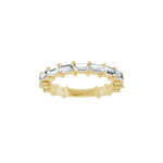 Diamond Shared-Prong Anniversary Band in 14K Gold or Platinum, Straight Baguette Diamonds - 14K Yellow Gold