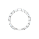 Diamond Shared-Prong Anniversary Band in 14K Gold or Platinum, Straight Baguette Diamonds - Platinum