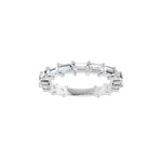 Diamond Shared-Prong Anniversary Band in 14K Gold or Platinum, Straight Baguette Diamonds - Platinum