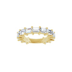 Diamond Shared-Prong Anniversary Band in 14K Gold or Platinum, Straight Baguette Diamonds - 14K Yellow Gold