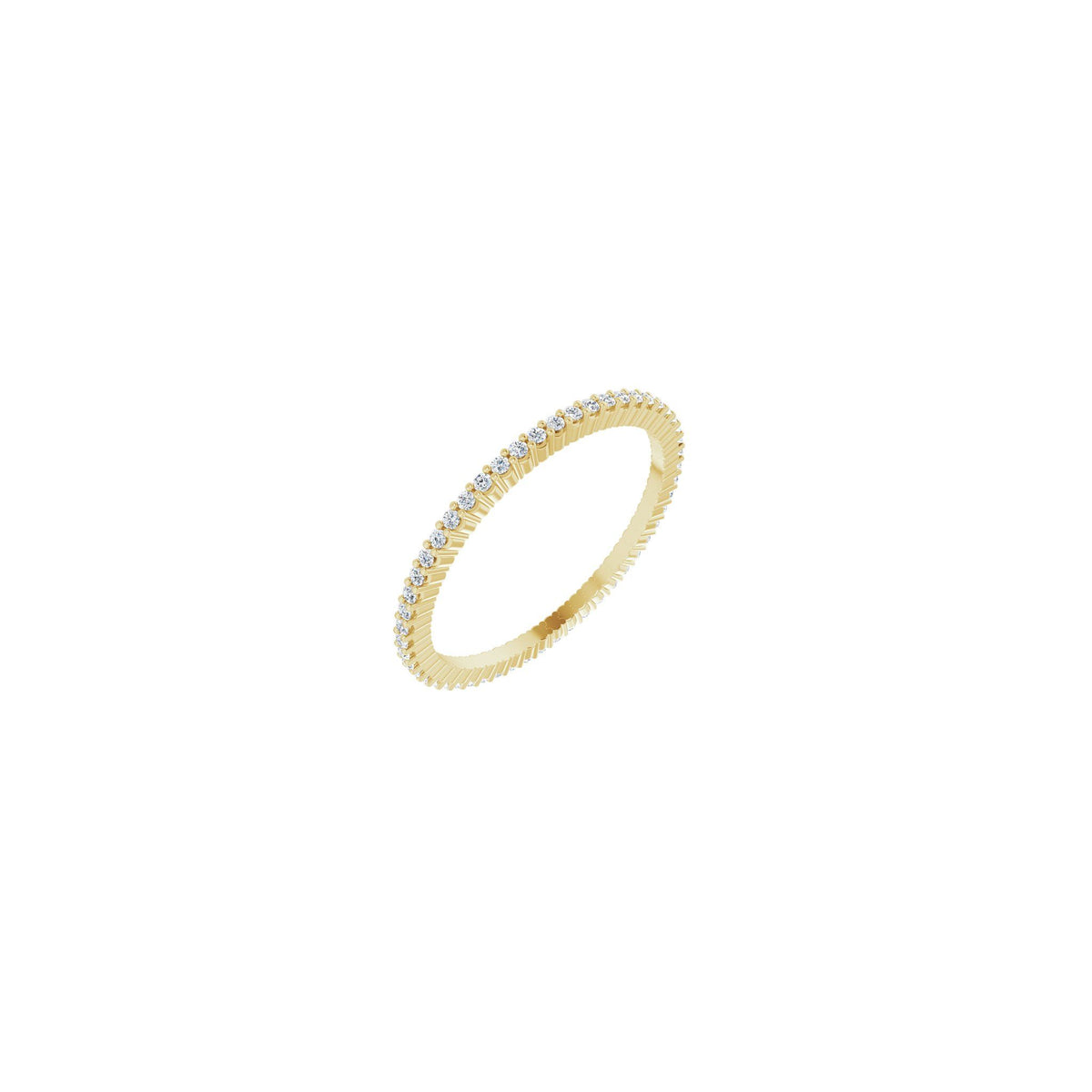 Diamond Shared-Prong Eternity Band in 14K Gold or Platinum - 14K Yellow Gold