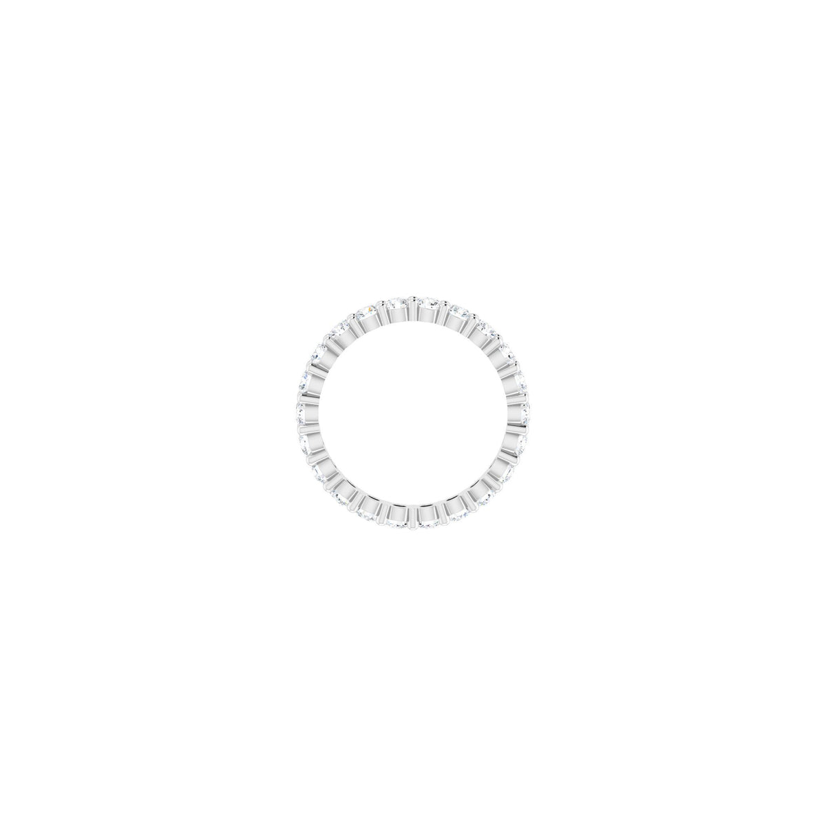Diamond Shared-Prong Eternity Band in 14K Gold or Platinum - 14K White Gold