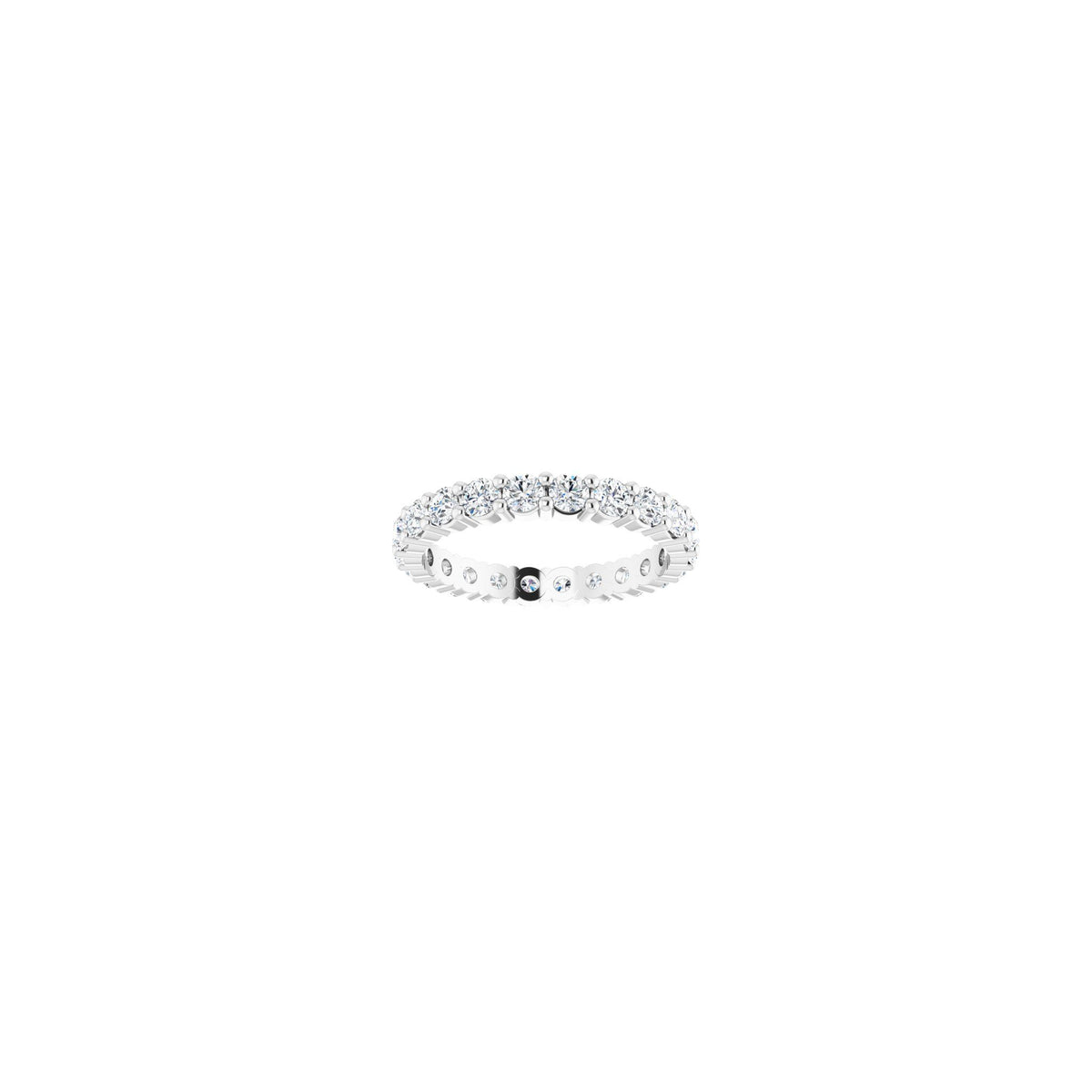 Diamond Shared-Prong Eternity Band in 14K Gold or Platinum - 14K White Gold