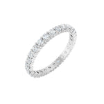 Diamond Shared-Prong Eternity Band in 14K Gold or Platinum - Platinum