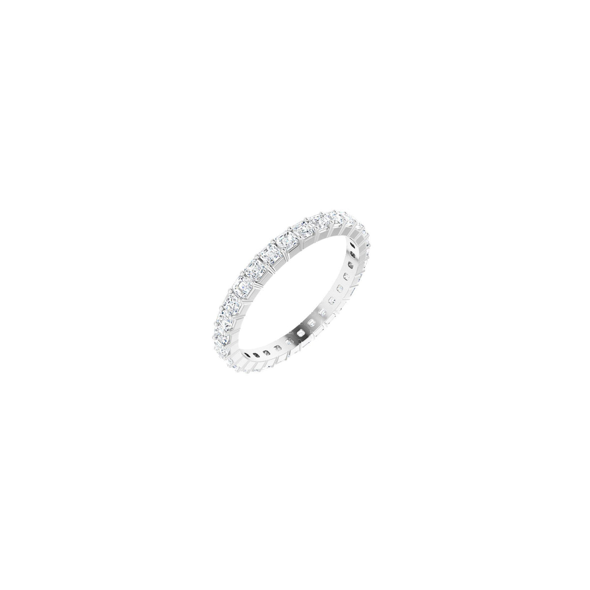 Diamond Shared-Prong Eternity Band in 14K Gold or Platinum - Platinum