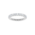 Diamond Shared U-Prong Eternity Band in 14K Gold - 14K White Gold