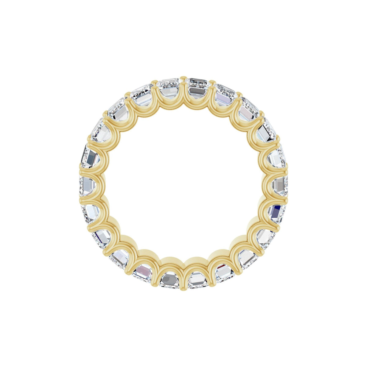 Diamond Shared U-Prong Eternity Band in 14K Gold - 14K Yellow Gold
