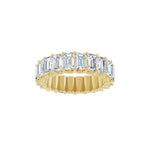 Diamond Shared U-Prong Eternity Band in 14K Gold - 14K Yellow Gold