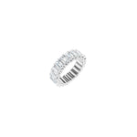 Diamond Shared U-Prong Eternity Band in 14K Gold - 14K White Gold