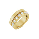 Diamond Single Sided Stepped-Edge Anniversary Band in 14K Gold - 14K Yellow Gold