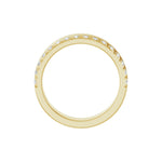 Diamond Single Sided Stepped-Edge Anniversary Band in 14K Gold - 14K Yellow Gold