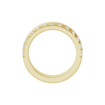 Diamond Single Sided Stepped-Edge Anniversary Band in 14K Gold - 14K Yellow Gold