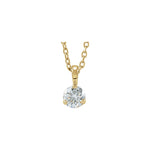 Diamond Solitaire Pendant in 14K Gold, 1/4 to 1 CT - 14K Yellow Gold