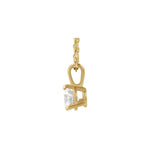 Diamond Solitaire Pendant in 14K Gold, 1/4 to 1 CT - 14K Yellow Gold