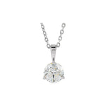 Diamond Solitaire Pendant in 14K Gold, 1/4 to 1 CT - 14K White Gold