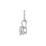 Diamond Solitaire Pendant in 14K Gold, 1/4 to 1 CT - 14K White Gold