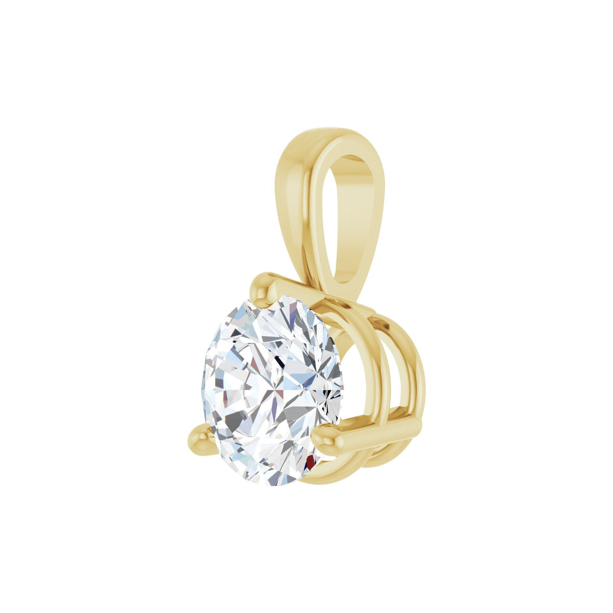 Diamond Solitaire Pendant in 14K Gold, 1/4 to 1 CT - 14K Yellow Gold