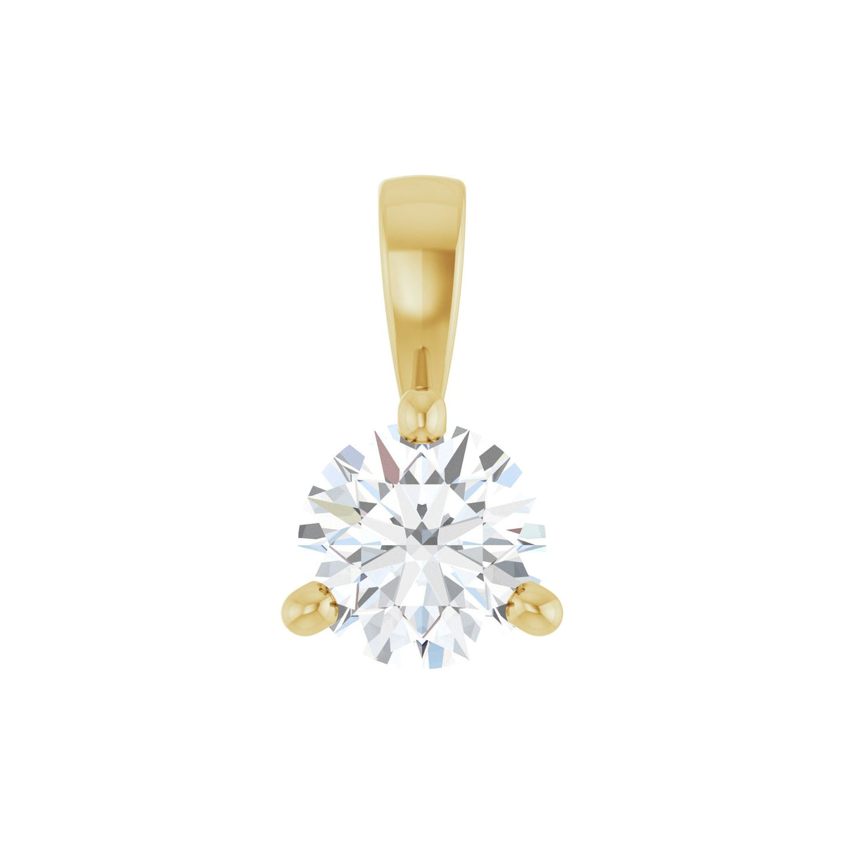 Diamond Solitaire Pendant in 14K Gold, 1/4 to 1 CT - 14K Yellow Gold
