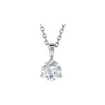Diamond Solitaire Pendant in 14K Gold, 1/4 to 1 CT - 14K White Gold