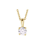 Diamond Solitaire Pendant in 14K Gold, 1/4 to 2 CT - 14K Yellow Gold