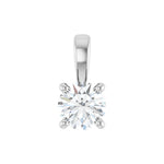 Diamond Solitaire Pendant in 14K Gold, 1/4 to 2 CT - 14K White Gold