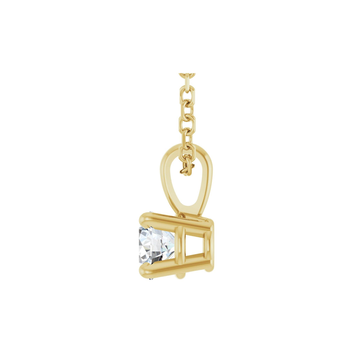 Diamond Solitaire Pendant in 14K Gold, 1/4 to 2 CT - 14K Yellow Gold