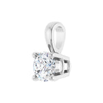 Diamond Solitaire Pendant in 14K Gold, 1/4 to 2 CT - 14K White Gold