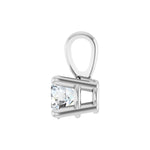 Diamond Solitaire Pendant in 14K Gold, 1/4 to 2 CT - 14K White Gold