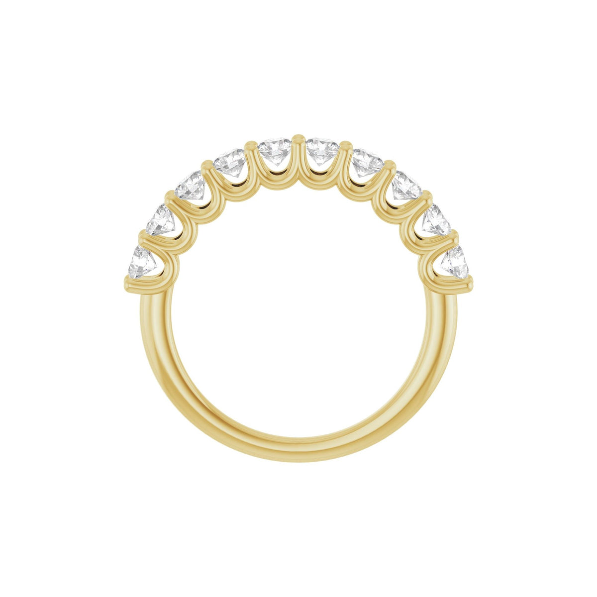 Diamond U-Prong Anniversary Band in 14K Gold - 14K Yellow Gold