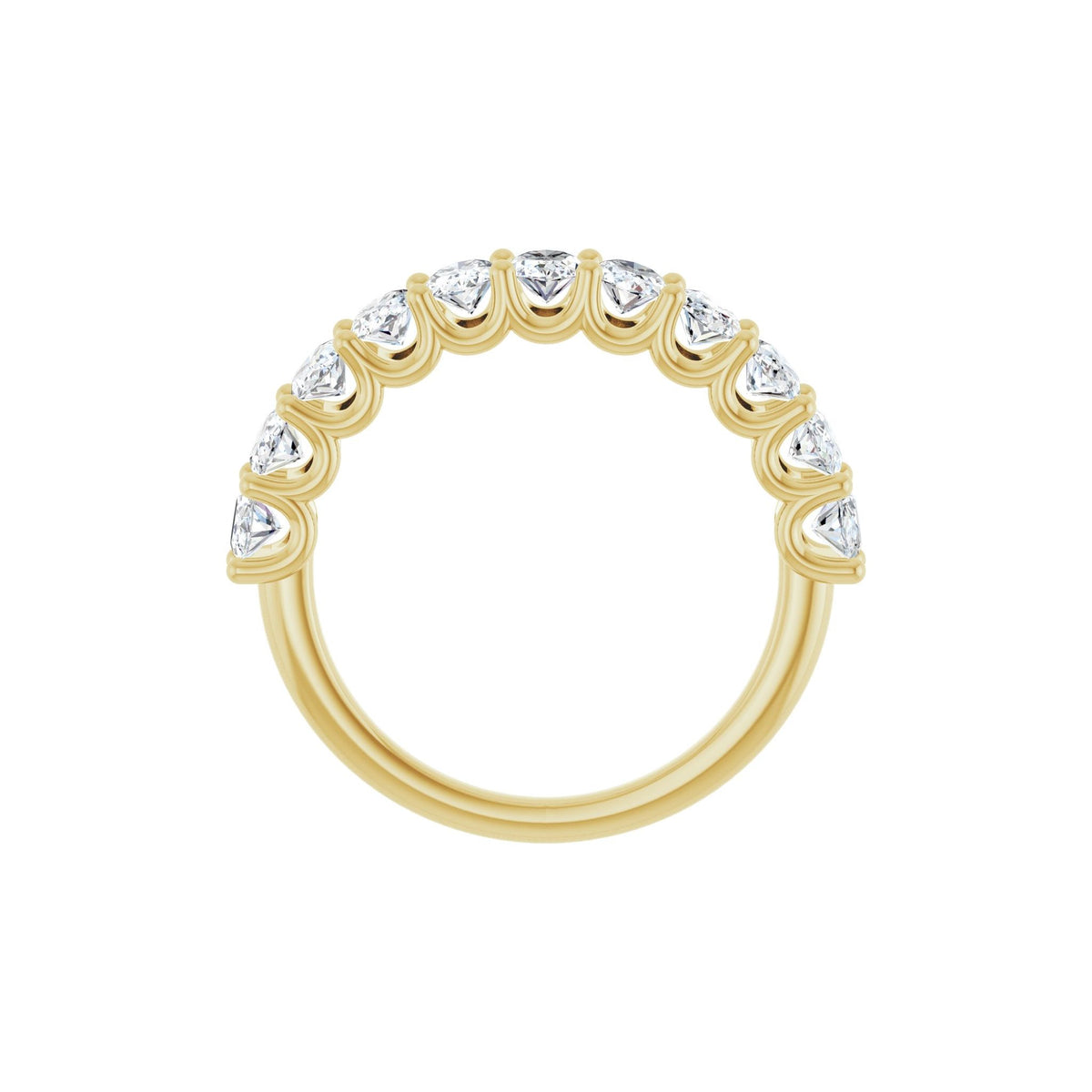 Diamond U-Prong Anniversary Band in 14K Gold - 14K Yellow Gold