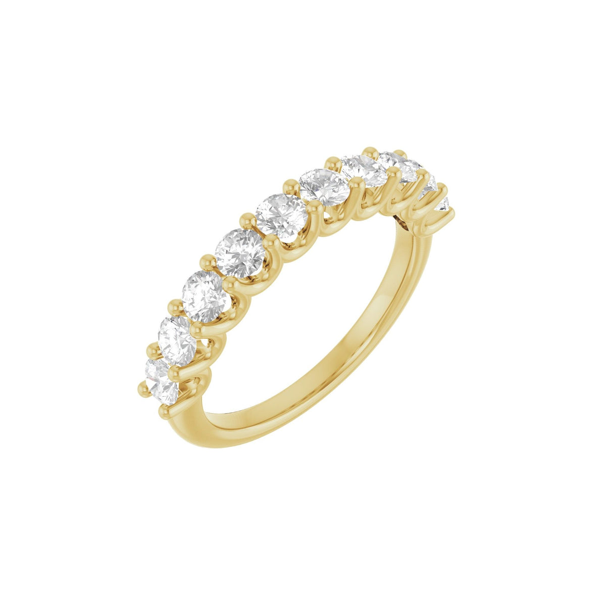 Diamond U-Prong Anniversary Band in 14K Gold - 14K Yellow Gold