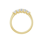 Diamond U-Prong Five-Stone Anniversary Band in 14K Gold or Platinum - 14K Yellow Gold