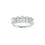 Diamond U-Prong Five-Stone Anniversary Band in 14K Gold or Platinum - 14K White Gold