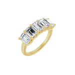 Diamond U-Prong Five-Stone Anniversary Band in 14K Gold or Platinum - 14K Yellow Gold