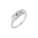 Diamond U-Prong Five-Stone Anniversary Band in 14K Gold or Platinum - 14K White Gold
