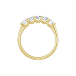 Diamond U-Prong Five-Stone Anniversary Band in 14K Gold or Platinum - 14K Yellow Gold