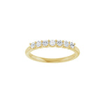Diamond U-Prong Seven-Stone Anniversary Band in 14K Gold or Platinum - 14K Yellow Gold