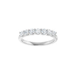 Diamond U-Prong Seven-Stone Anniversary Band in 14K Gold or Platinum - 14K White Gold