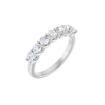 Diamond U-Prong Seven-Stone Anniversary Band in 14K Gold or Platinum - Platinum
