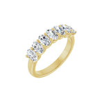 Diamond U-Prong Seven-Stone Anniversary Band in 14K Gold or Platinum - 14K Yellow Gold