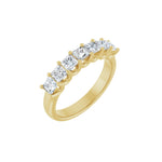 Diamond U-Prong Seven-Stone Anniversary Band in 14K Gold or Platinum - 14K Yellow Gold