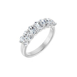 Diamond U-Prong Seven-Stone Anniversary Band in 14K Gold or Platinum - 14K White Gold